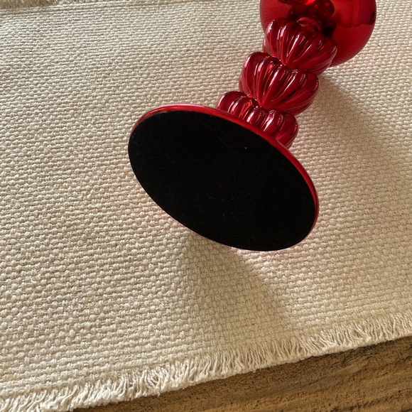 ❤️SOLD❤️New Bath&BodyWorks Red Chrome 3 wick candle holder - Picture 7 of 13